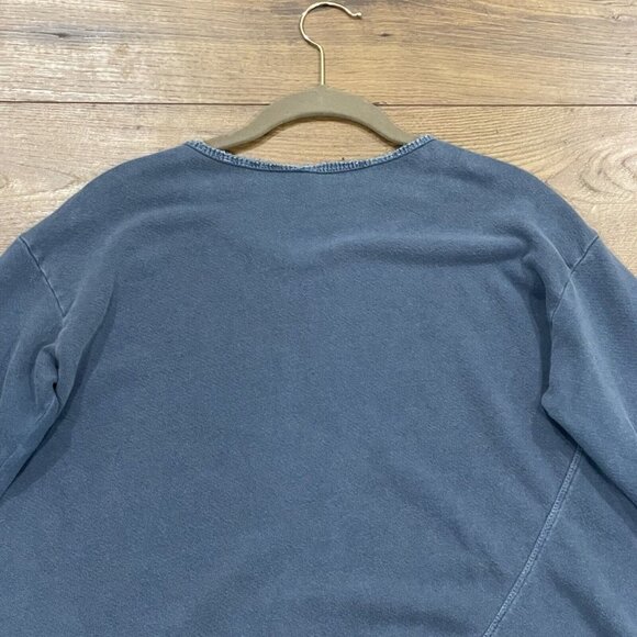 Wilt Sweatshirt Womens XS Blue Crewneck Casual Faded Raw Hem Distressed Boho - Picture 7 of 13